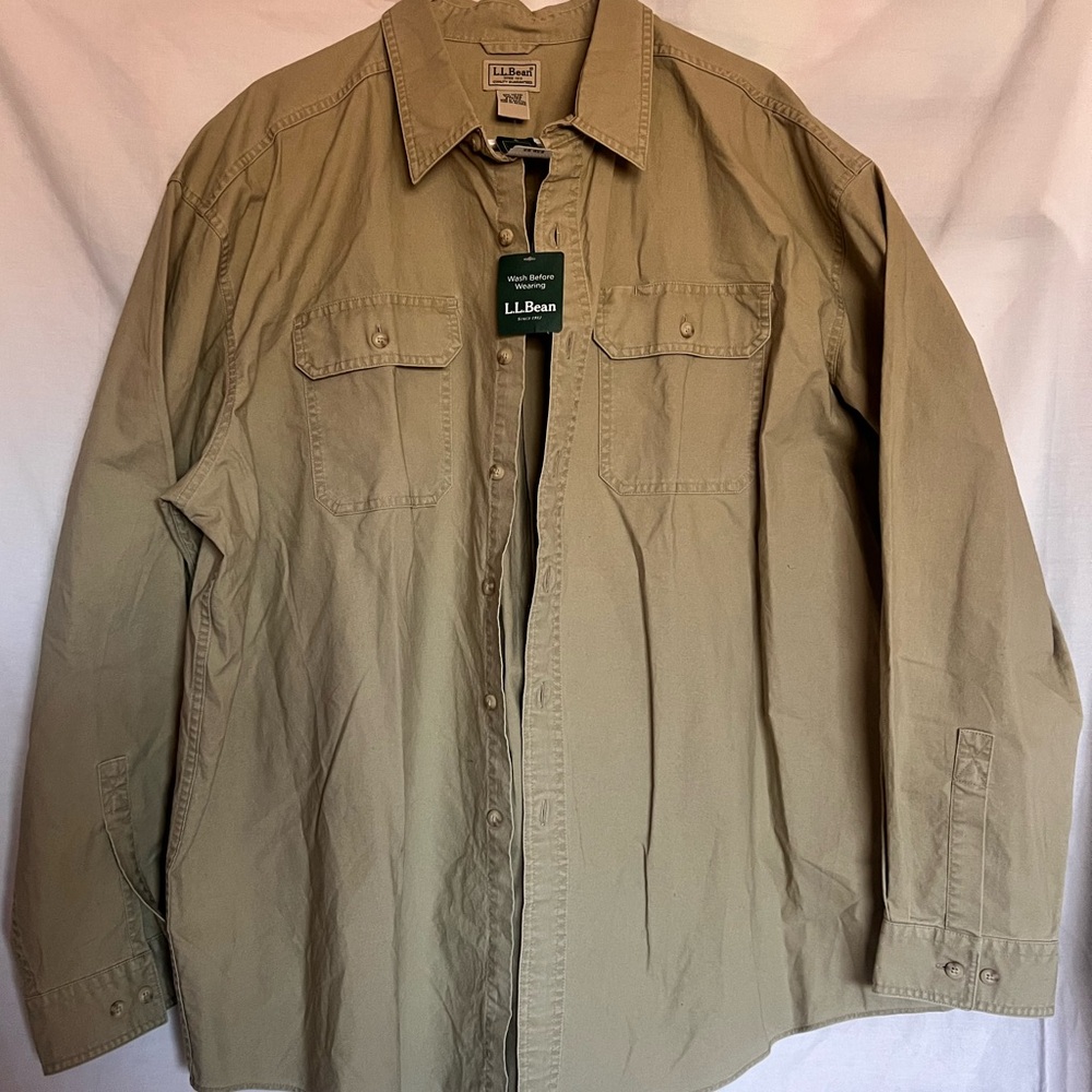 L.L. Bean men's sunwashed long sleeve shirt XXL